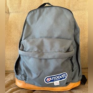 Outdoor Products Leather and Canvas backpack made in USA